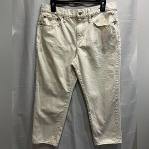 J. Crew Re-Imagined Slouchy Boyfriend Jeans Cream Size 30P
